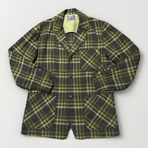VTG 70s Pendleton Men's Size 44 Virgin Wool Plaid 3 Pocket Blazer Jacket‎ Career